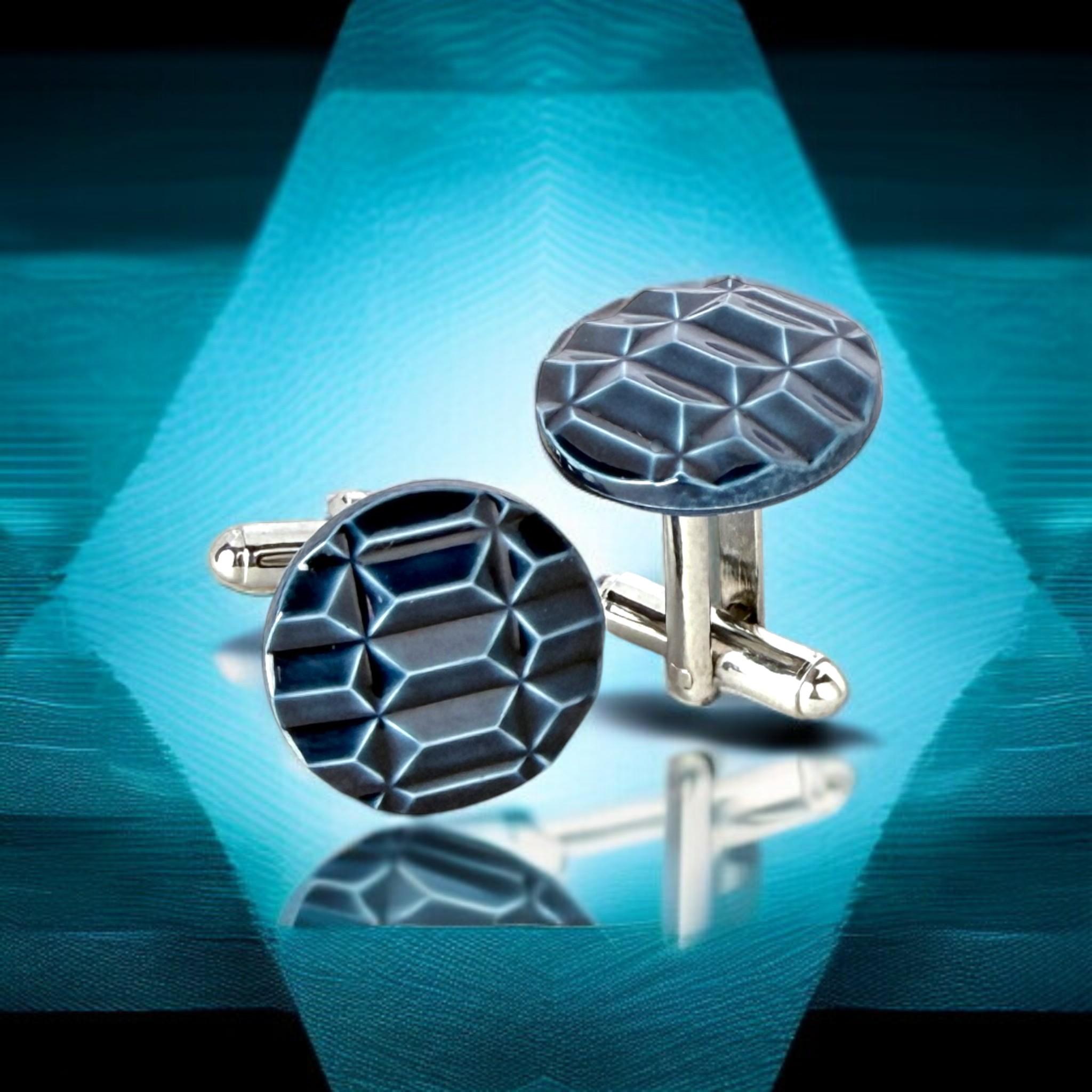 蒼格（そうかく）Sōkaku – Azure Grid カフスボタン Advanced 499