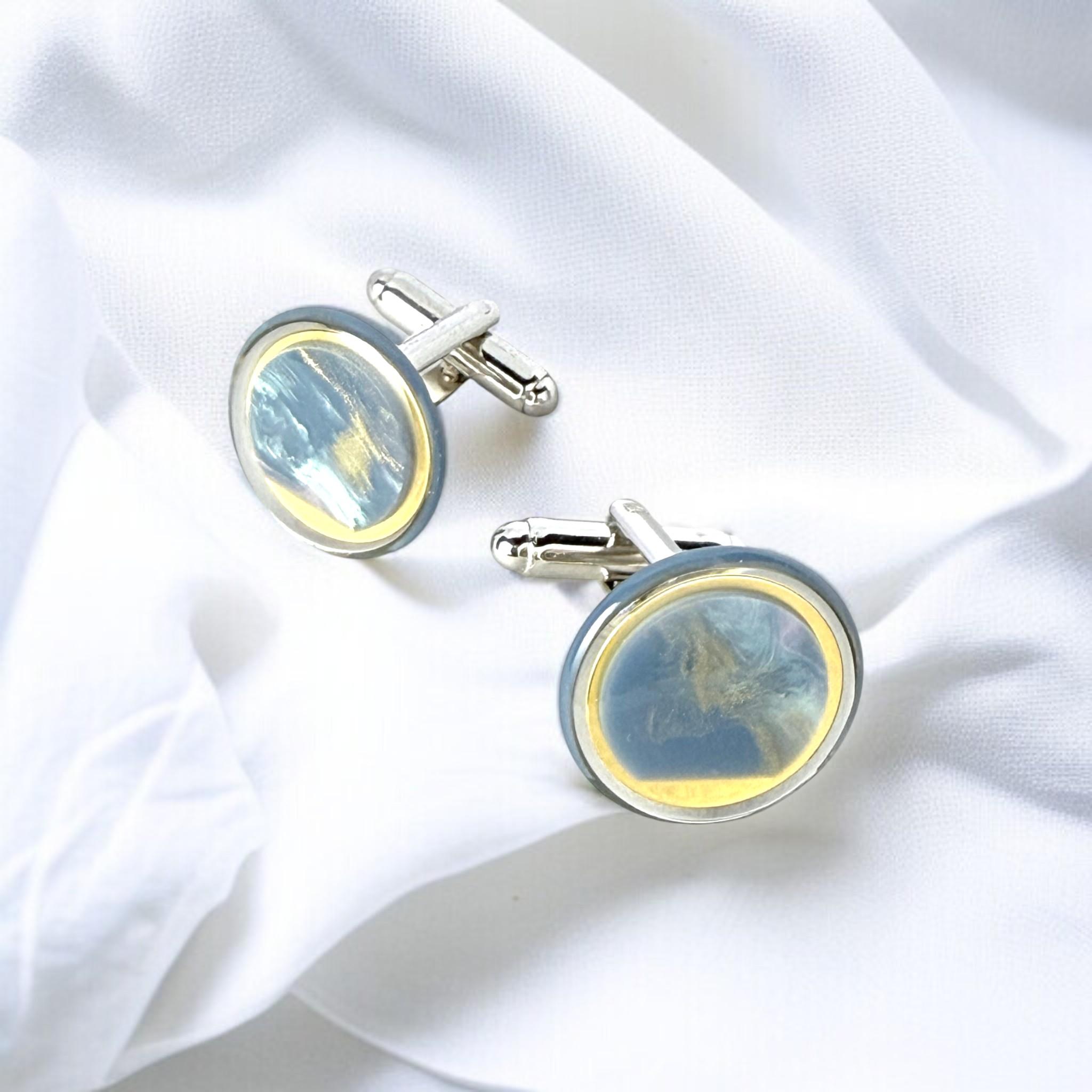 月映（つきばえ）Moon Reflection カフスボタン Modern 598