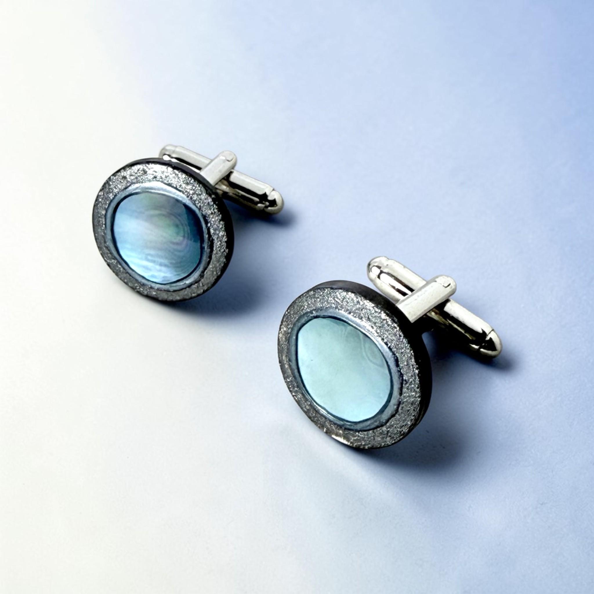 蒼礫（そうれき）Frosted Azure カフスボタン Advanced 508