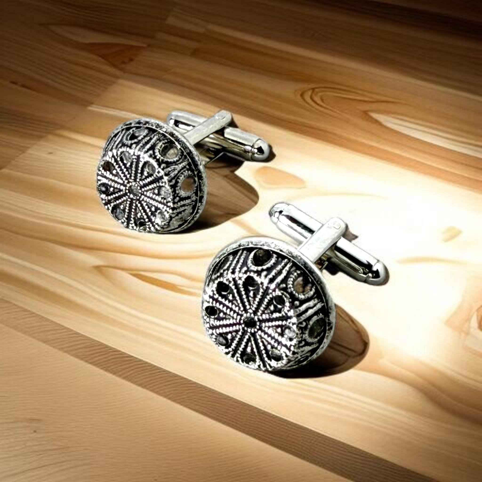 銀刻（ぎんこく）Silver Carving カフスボタン Advanced 509