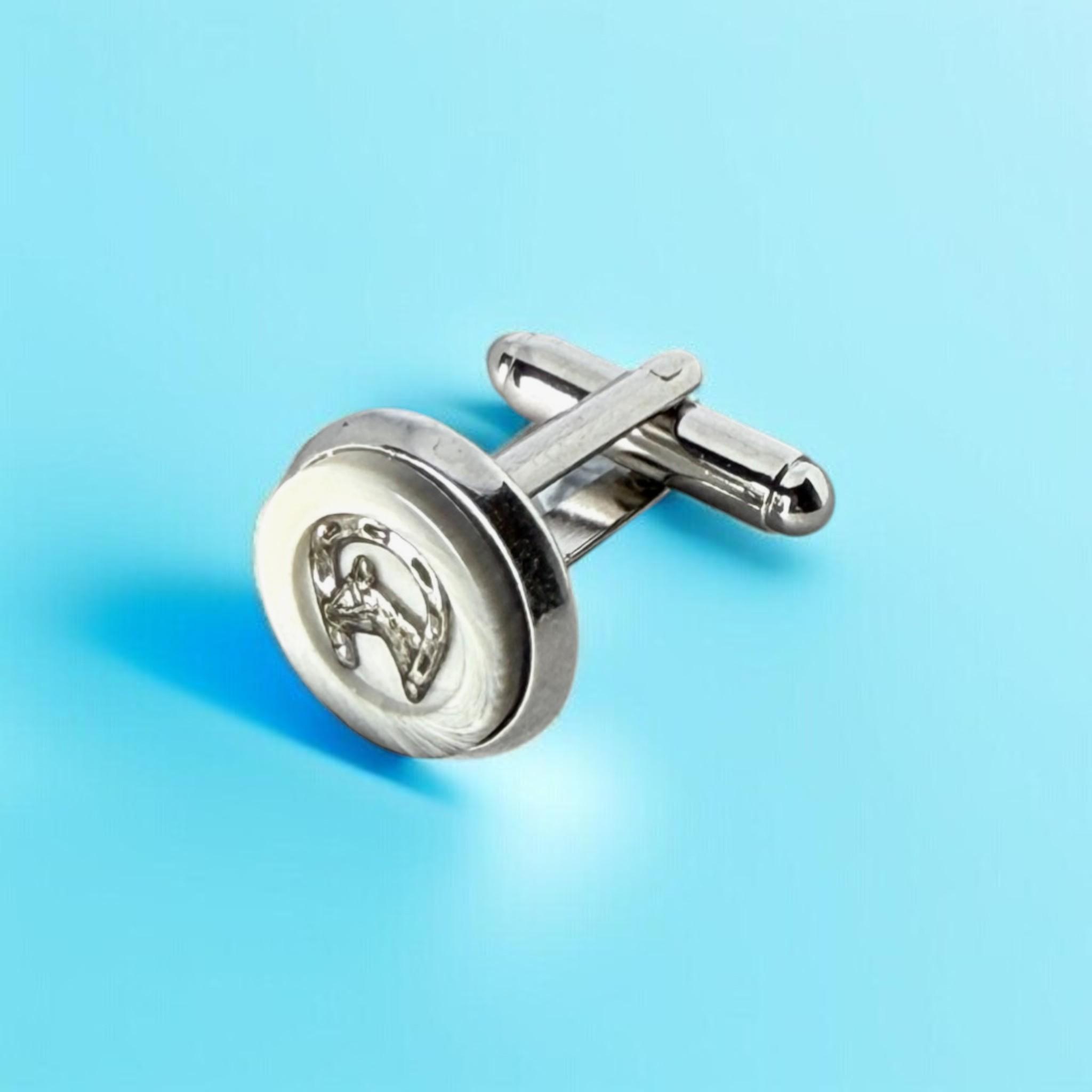 白駿(はくしゅん)White Stallion カフスボタン Metal 215 | 5枚目