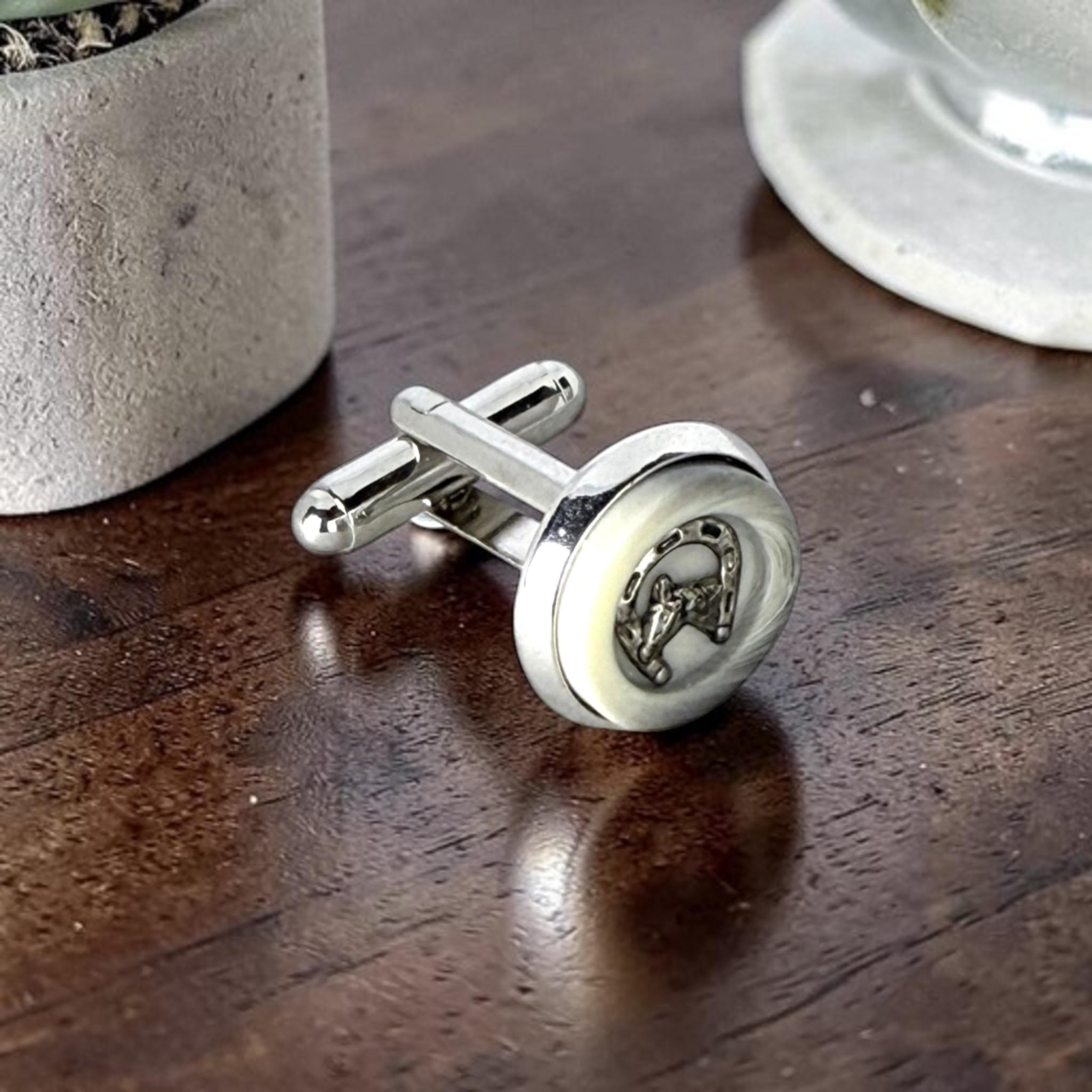 白駿(はくしゅん)White Stallion カフスボタン Metal 215 | 6枚目