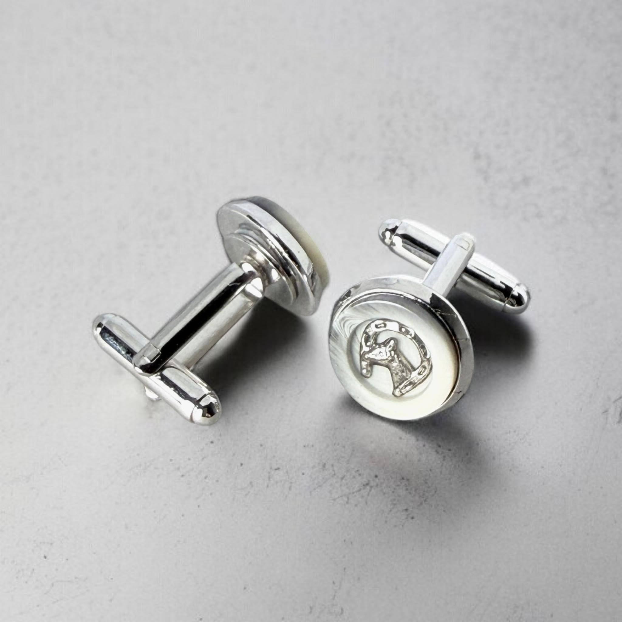 白駿(はくしゅん)White Stallion カフスボタン Metal 215 | 7枚目